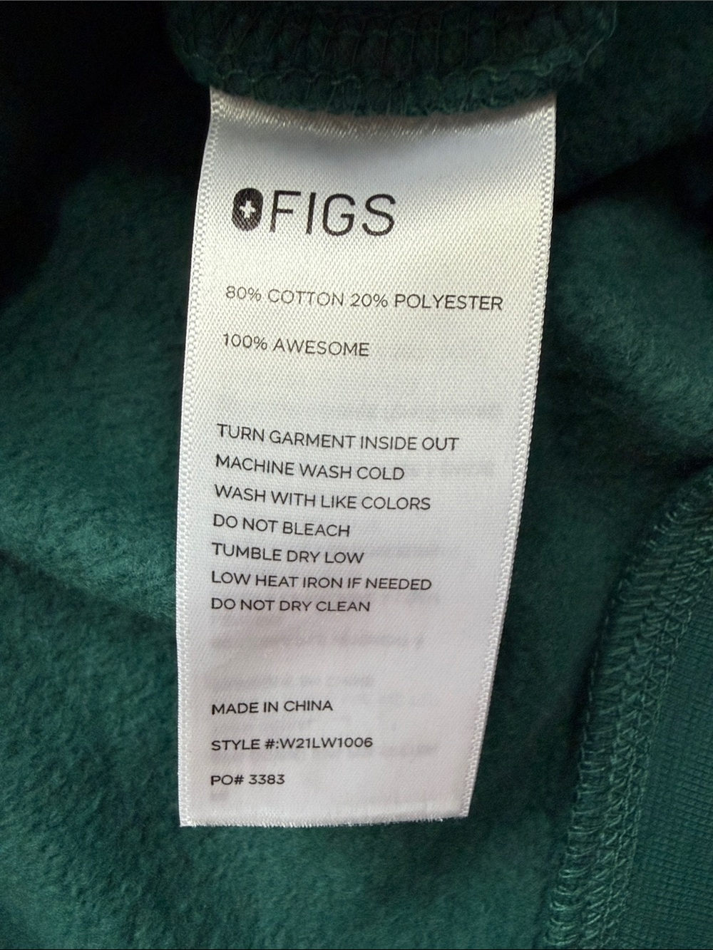 NWT Figs Off Shift Hooded Sweatshirt Caribbean Blue size M - Picture 6 of 9